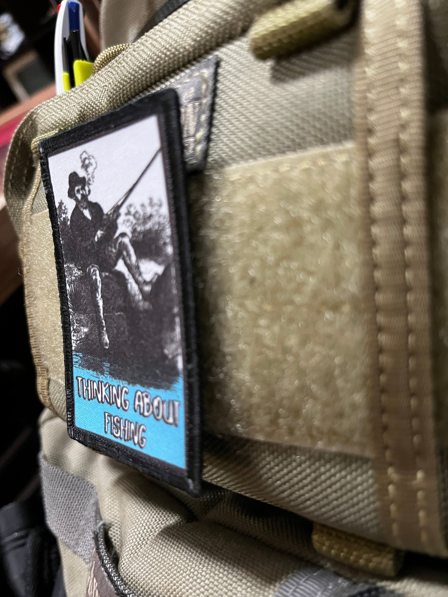 Thinking About Fishing Morale Patch Morale Patches Redheaded T Shirts