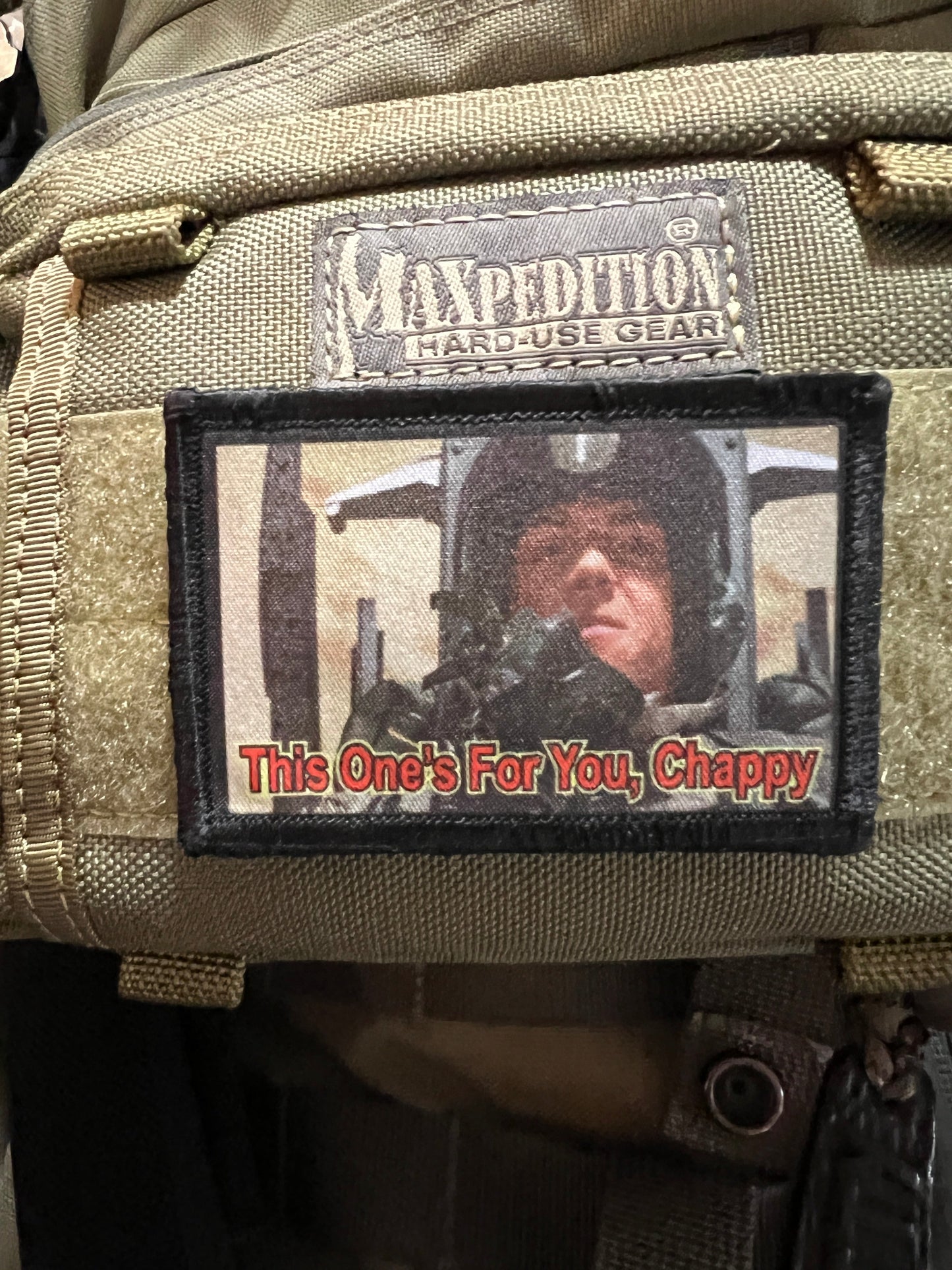 "This One's for You, Chappy" Morale Patch Morale Patches Redheaded T Shirts