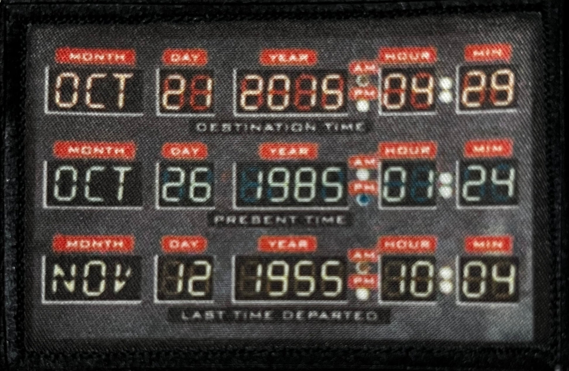 Time Machine Back to the Future Morale Patch Morale Patches Redheaded T Shirts