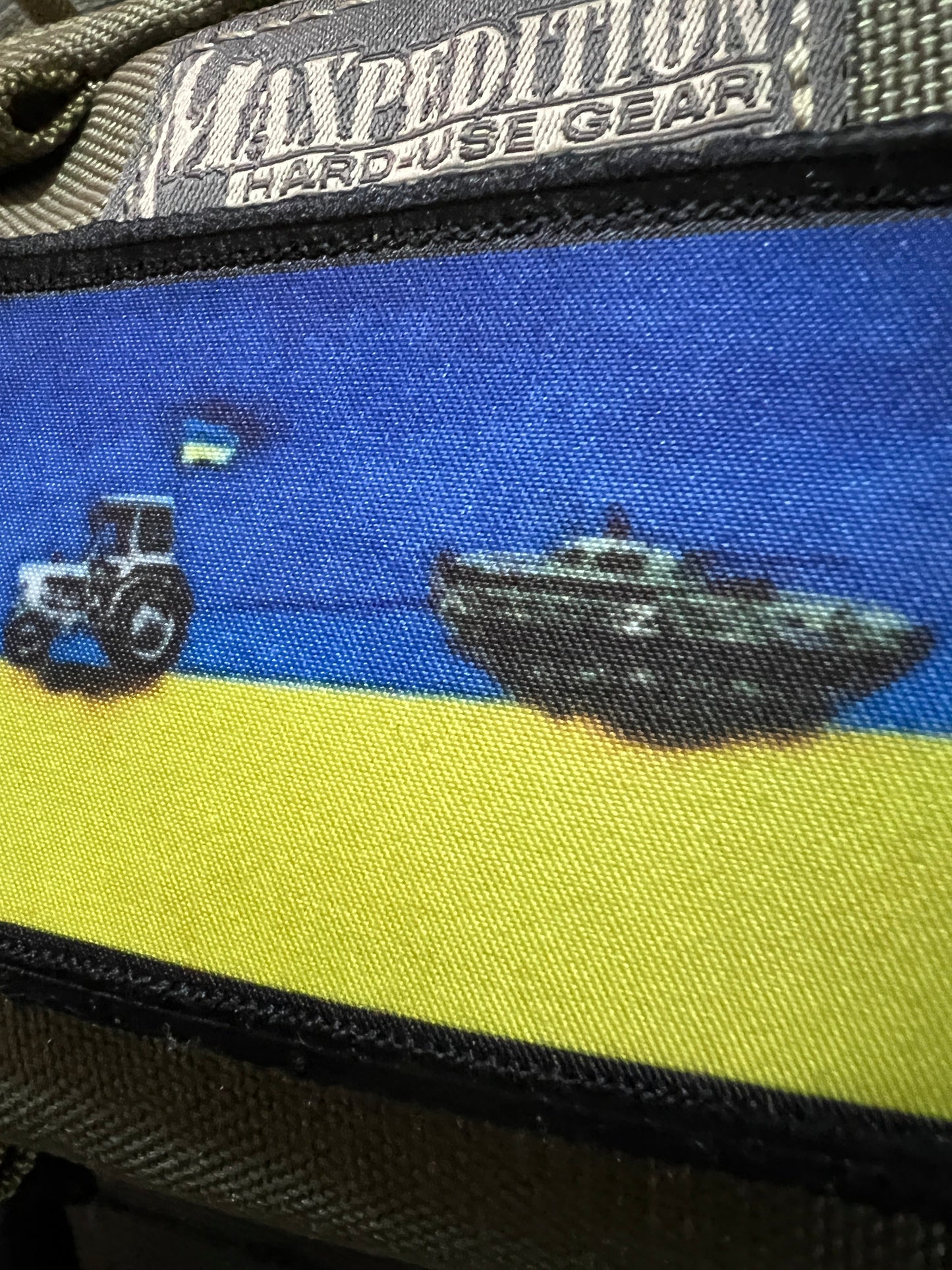 Ukraine Tractor Pulling Russian Tank Morale Patch Morale Patches Redheaded T Shirts