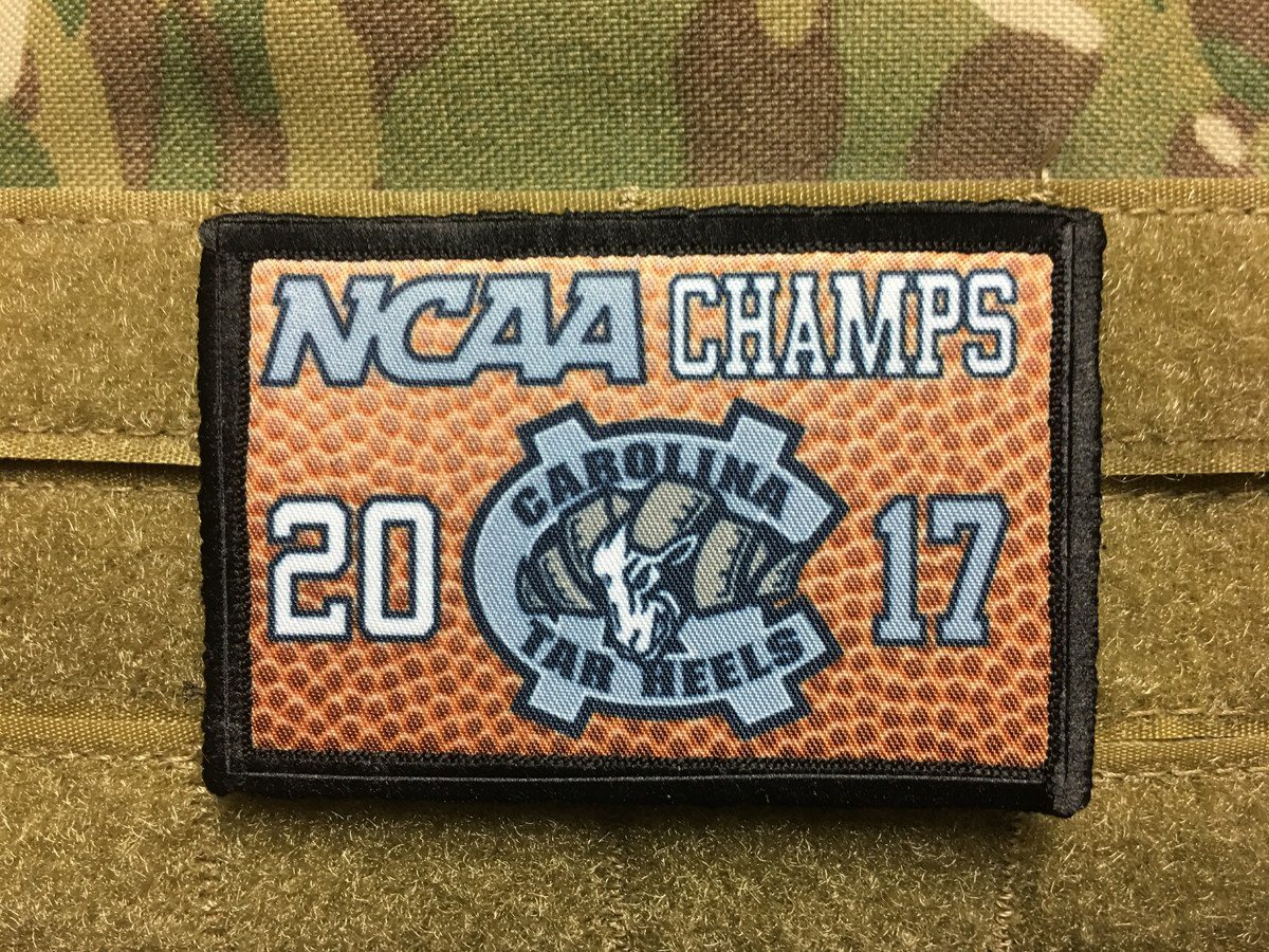 UNC Chapel Hill Basketball NCAA Champions 2017 Morale Patch Morale Patches Redheaded T Shirts