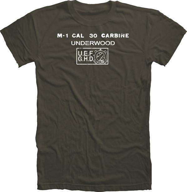 Underwood M1 Carbine T Shirts Redheaded T Shirts Small Olive Drab
