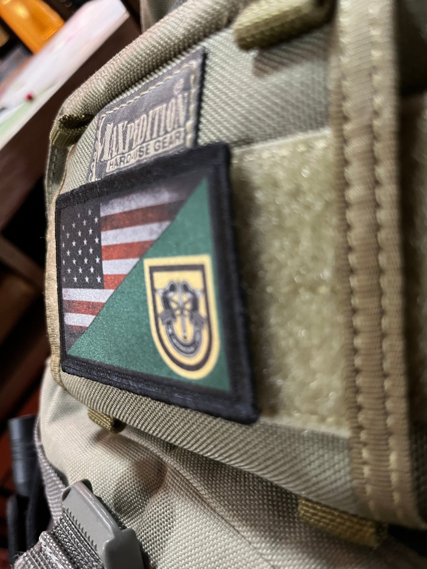 USA Flag / De Oppresso Liber Morale Patch Morale Patches Redheaded T Shirts