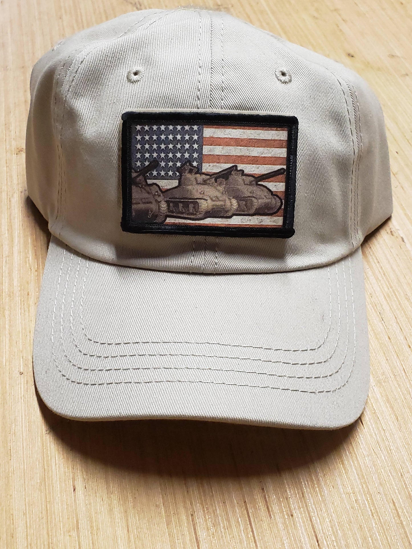 USA Flag Sherman Tanks on Parade Morale Patch Morale Patches Redheaded T Shirts