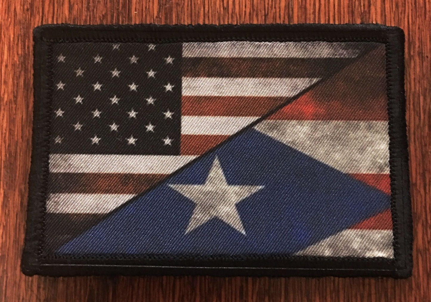 USA / Puerto Rico Flag Morale Patch Morale Patches Redheaded T Shirts