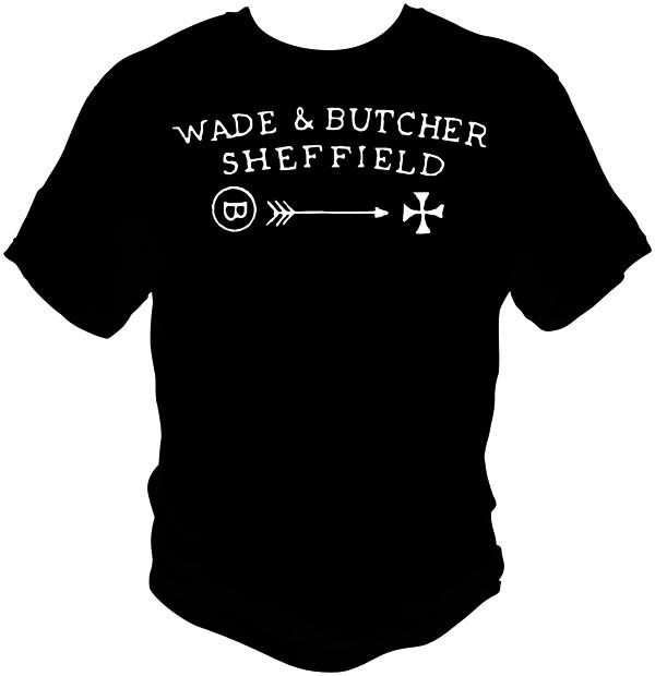 Wade And Butcher Straight Razor T Shirt T Shirts Redheaded T Shirts Small Black 