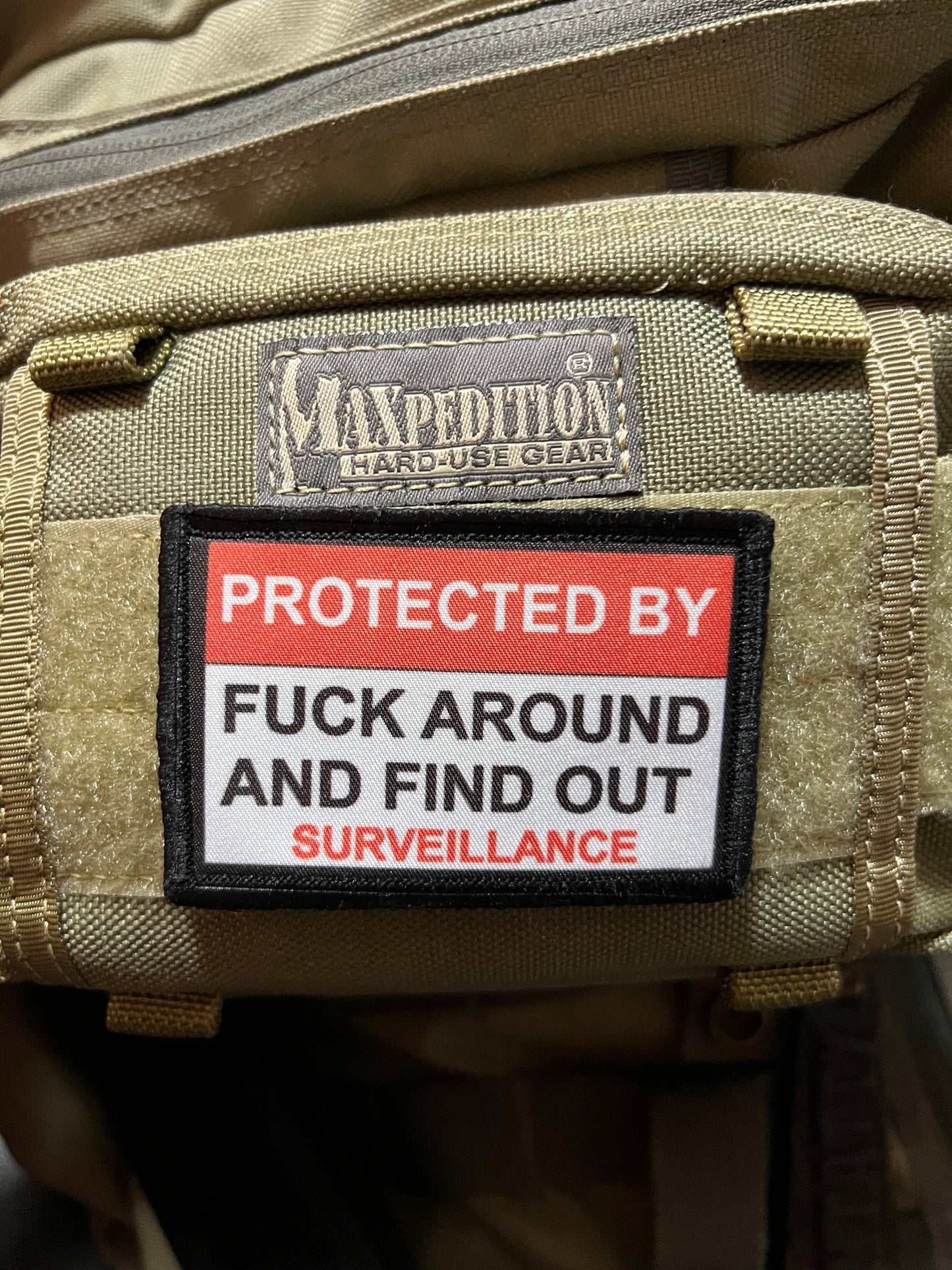 Warning Sign F-ck Around and Find Out Morale Patch Morale Patches Redheaded T Shirts