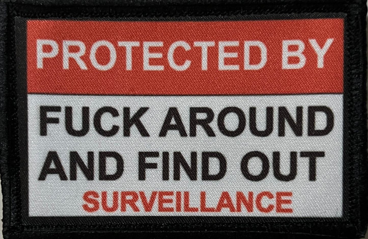 Warning Sign F-ck Around and Find Out Morale Patch Morale Patches Redheaded T Shirts