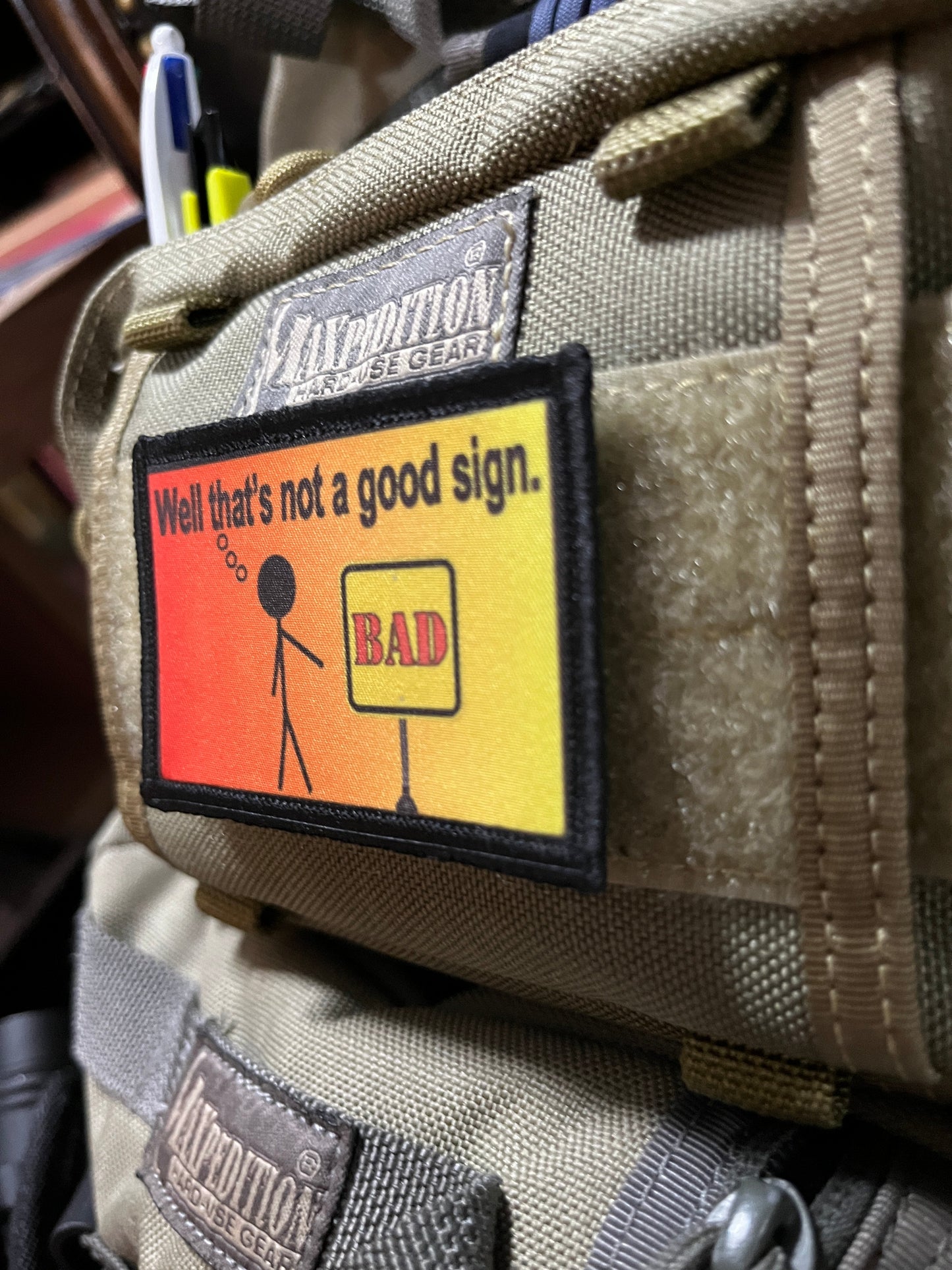 Well that's not a good sign Morale Patch Morale Patches Redheaded T Shirts