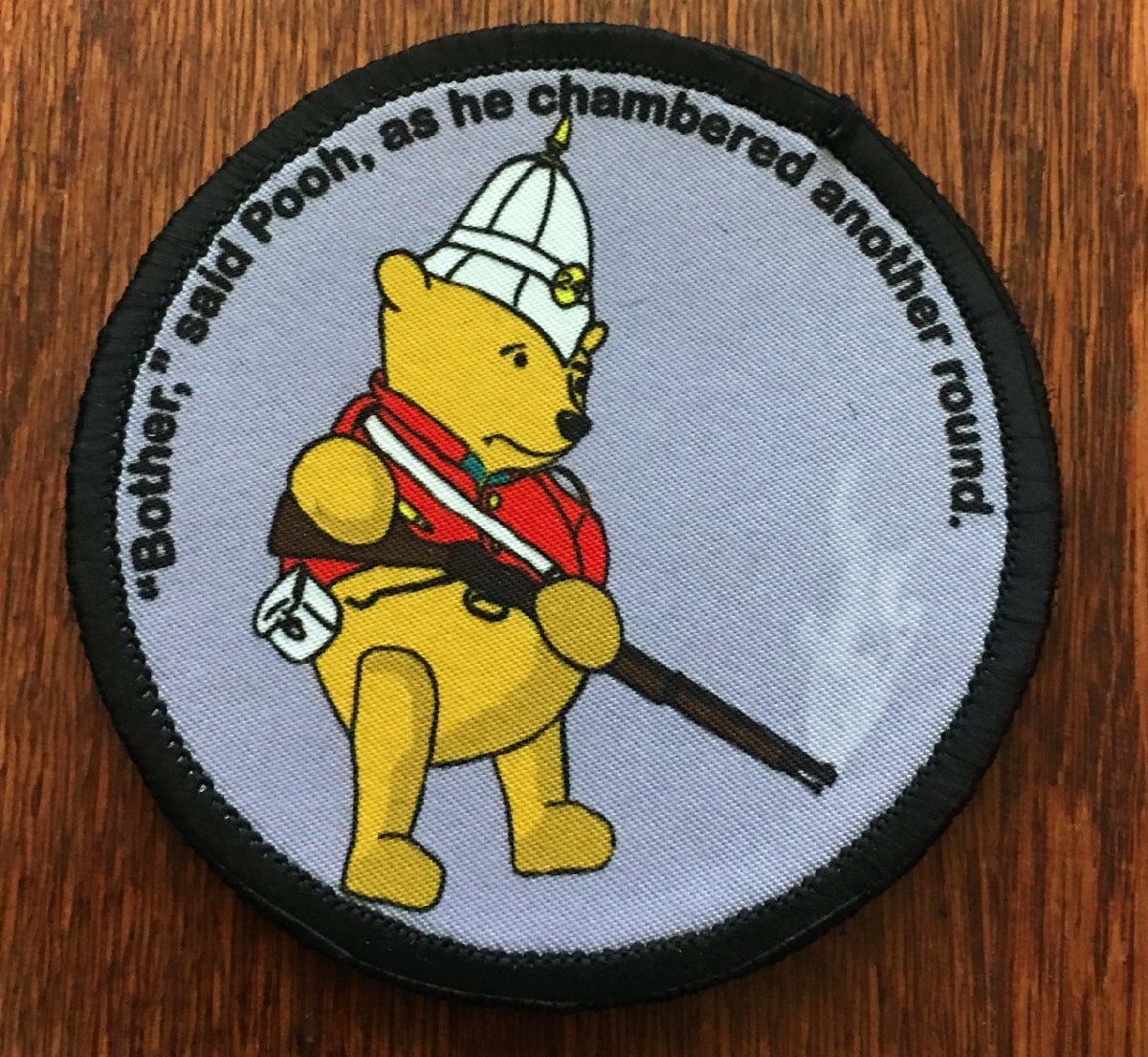 Winnie the Pooh Martini Henry ROUND Morale Patch Morale Patches Redheaded T Shirts