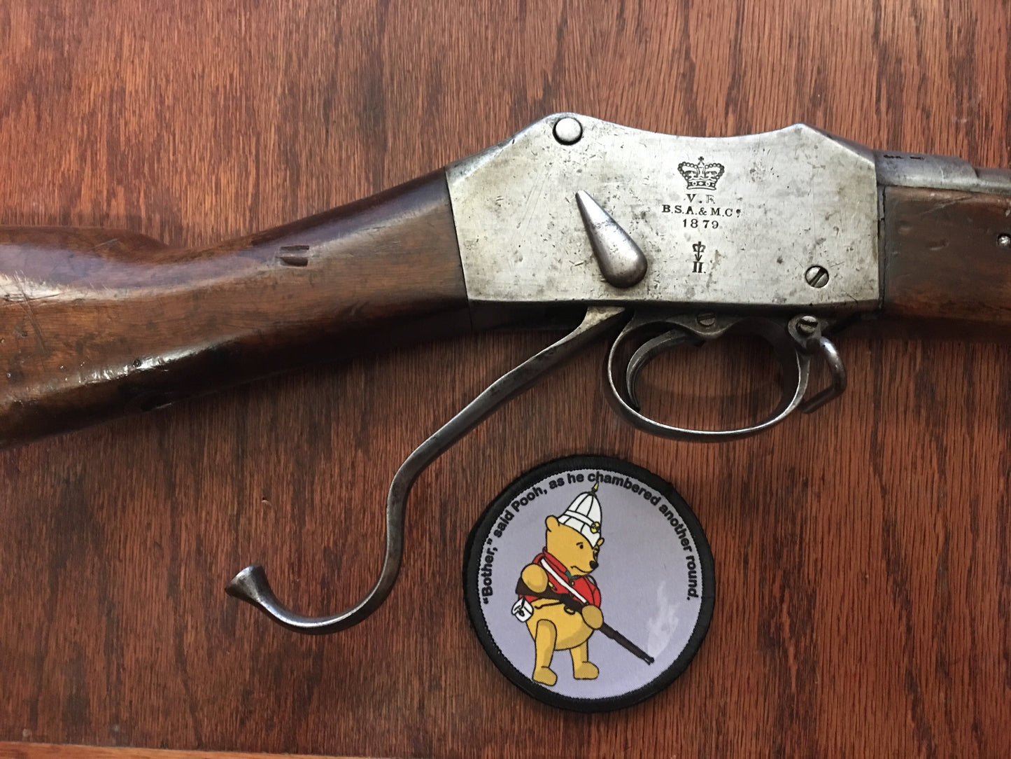 Winnie the Pooh Martini Henry ROUND Morale Patch Morale Patches Redheaded T Shirts