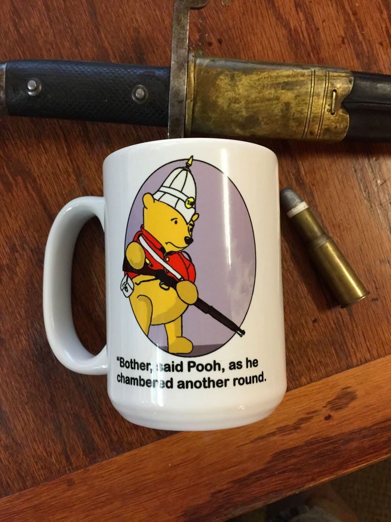 Winnie the Pooh with Martini Henry Coffee / Tea Mug Coffee Mugs Redheaded T Shirts