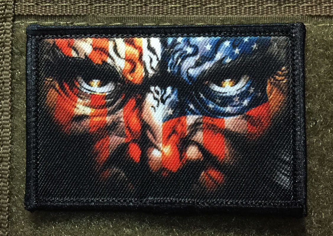 Wolverine US Flag Morale Patch Morale Patches Redheaded T Shirts