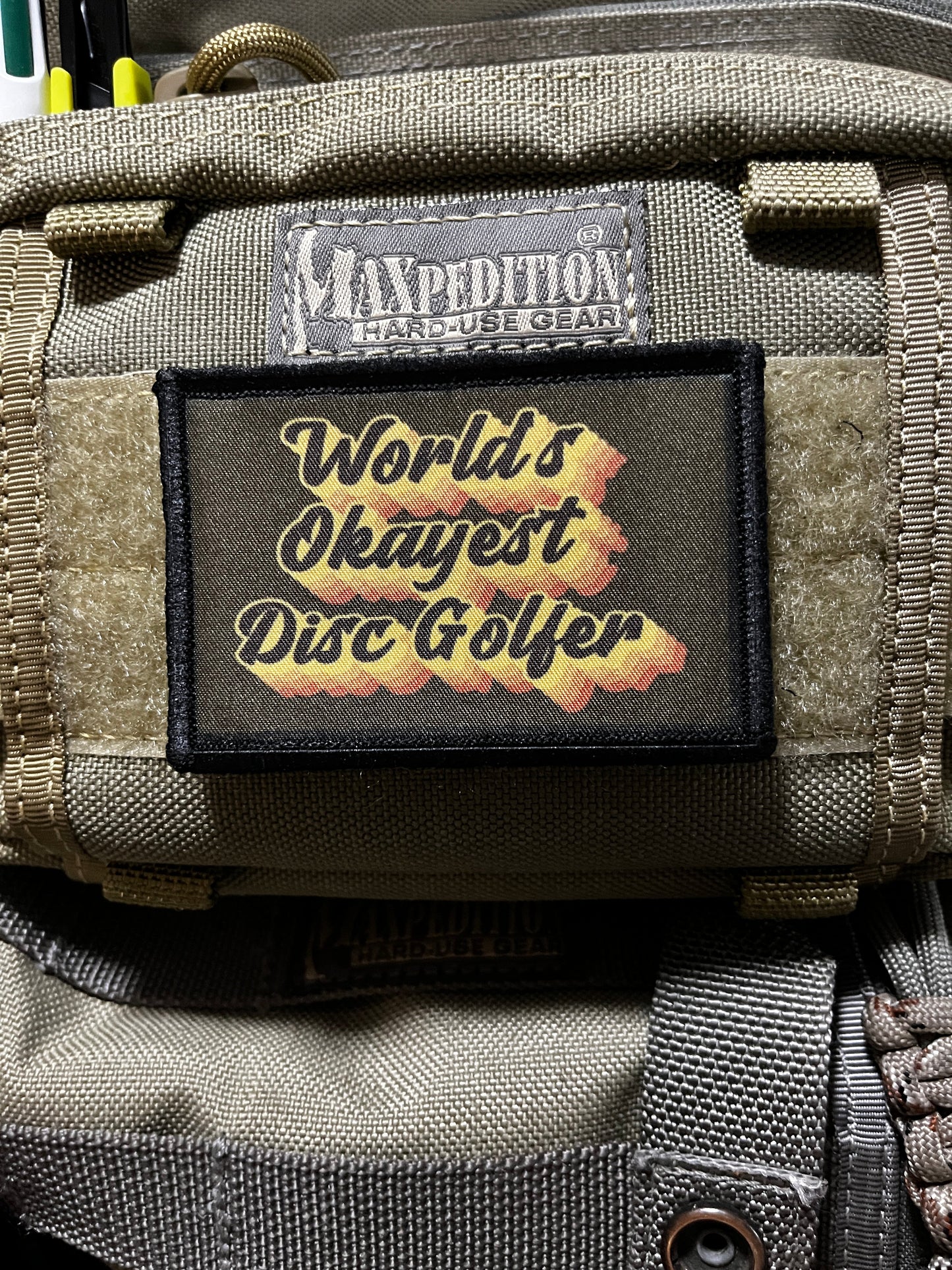 World's Okayest Disc Golfer Morale Patch Morale Patches Redheaded T Shirts