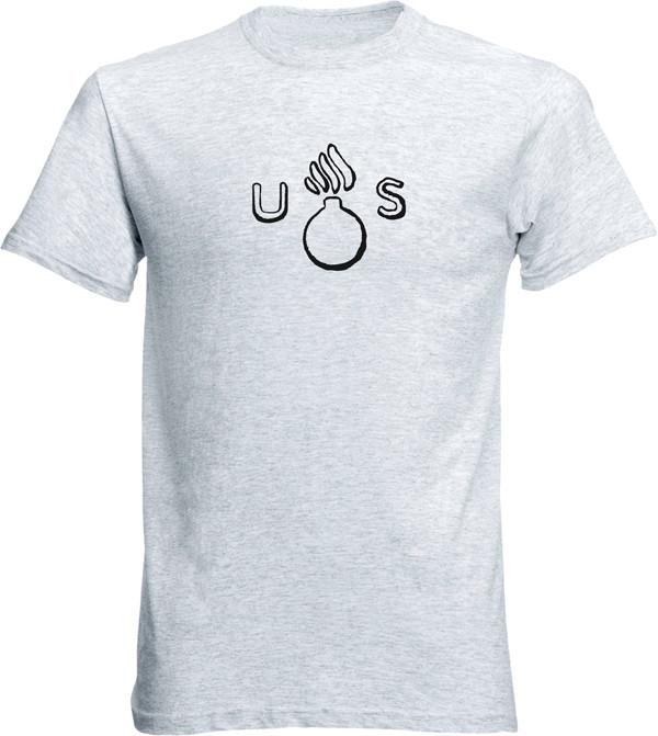 WWII US Army Flaming Bomb T Shirt T Shirts Redheaded T Shirts Small Grey