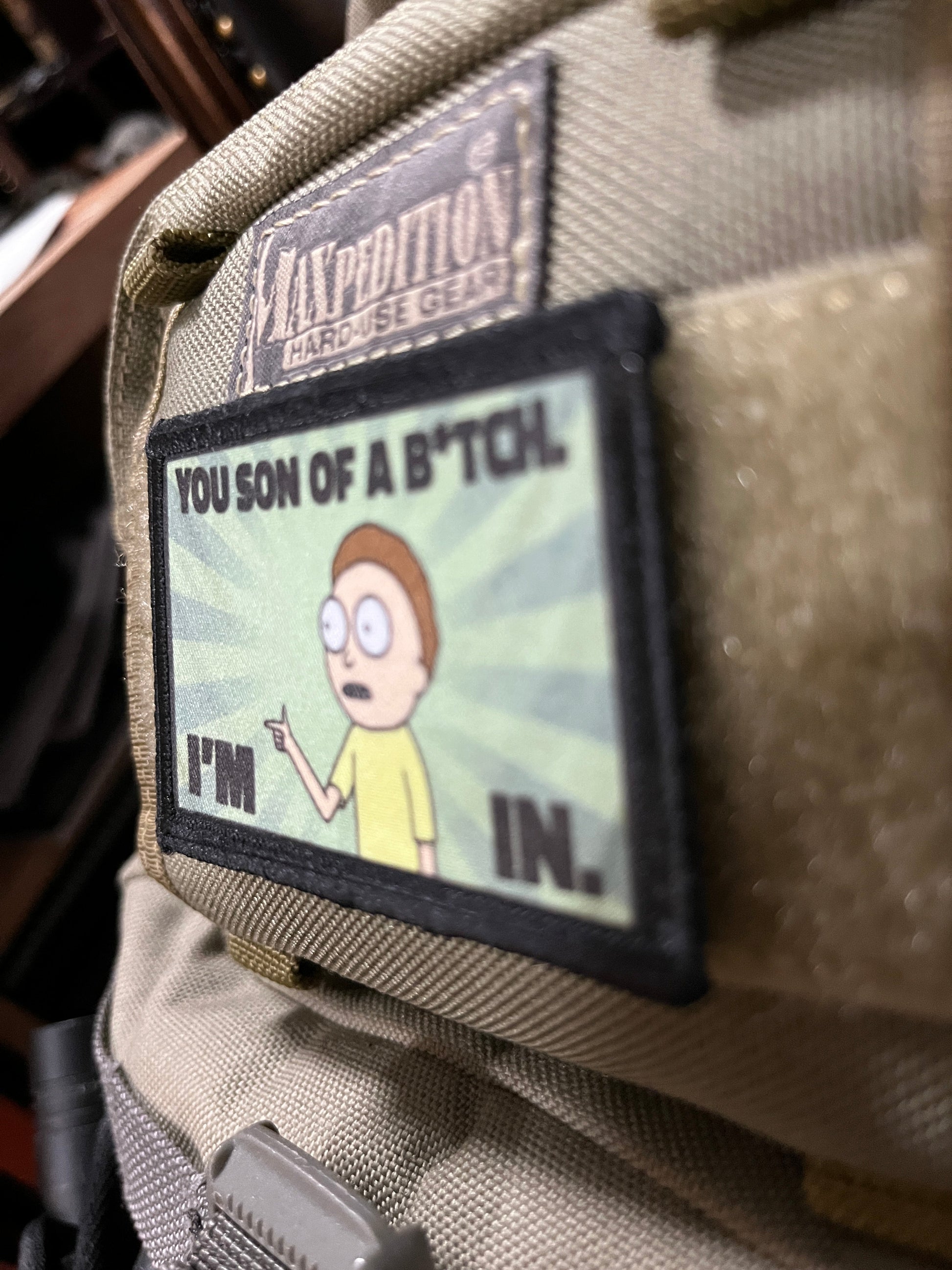 You Son of A B---h I'm In Rick and Morty Morale Patch Morale Patches Redheaded T Shirts
