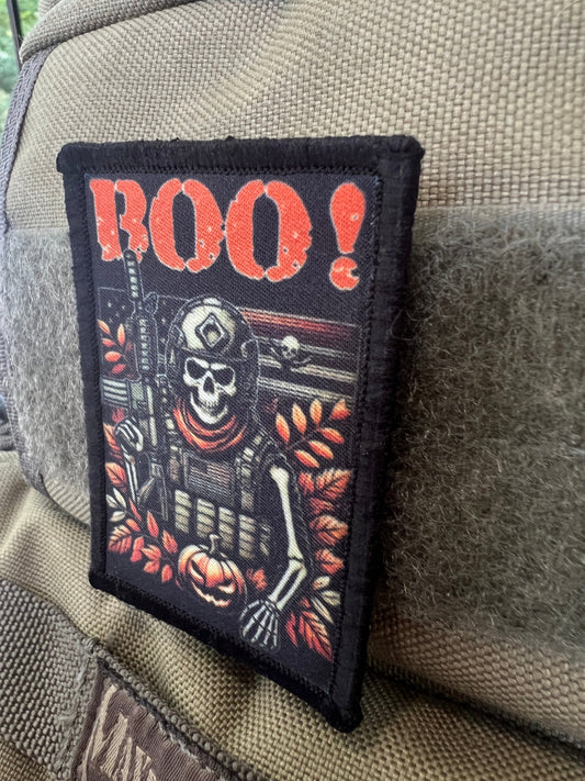 Boo! Tactical Halloween Velcro Morale Patch