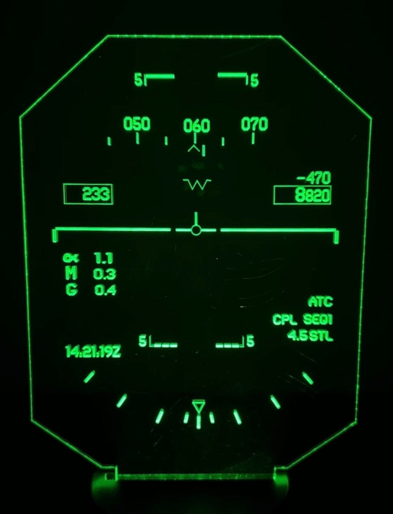 Elevate Your DCS World Experience with the F/A-18 Hornet HUD LED Sign from RedHeadedTshirts.com