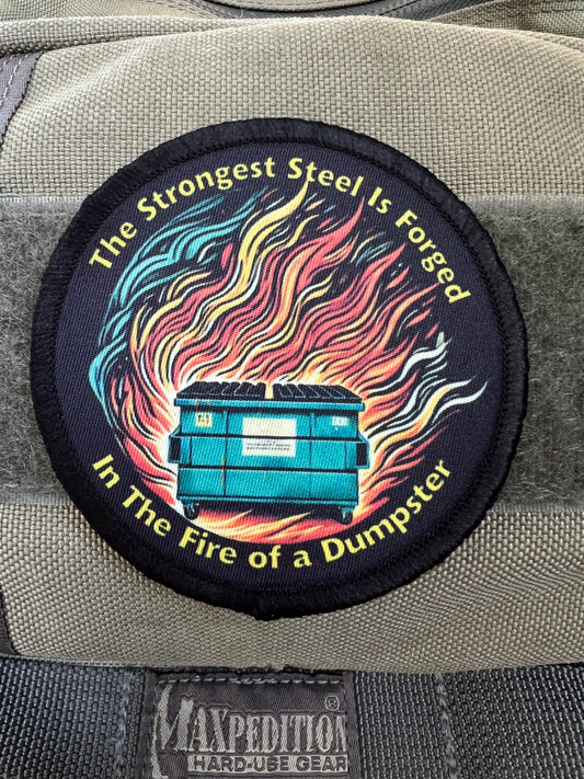 Embrace the Chaos with the Dumpster Fire Morale Patch by Redheaded Productions