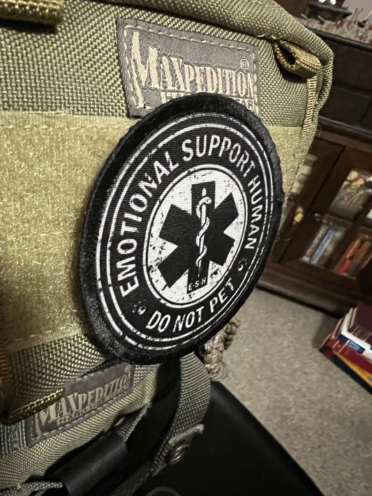 Embrace Your Inner Comedian with the 'Emotional Support Human, Do Not Pet' Velcro Morale Patch