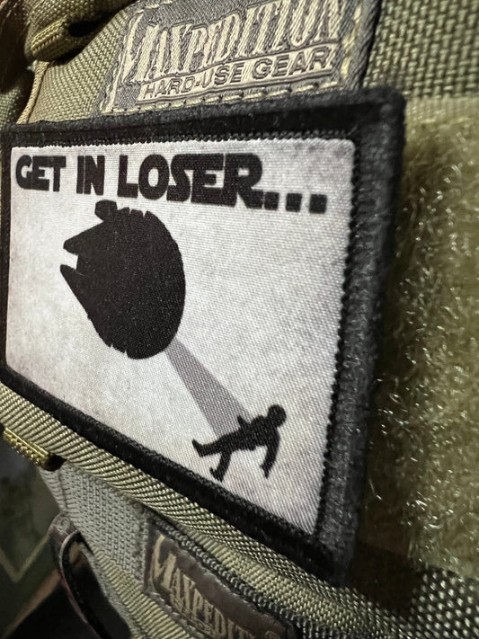 Get in Loser: Millennium Falcon Custom Star Wars Velcro Morale Patch