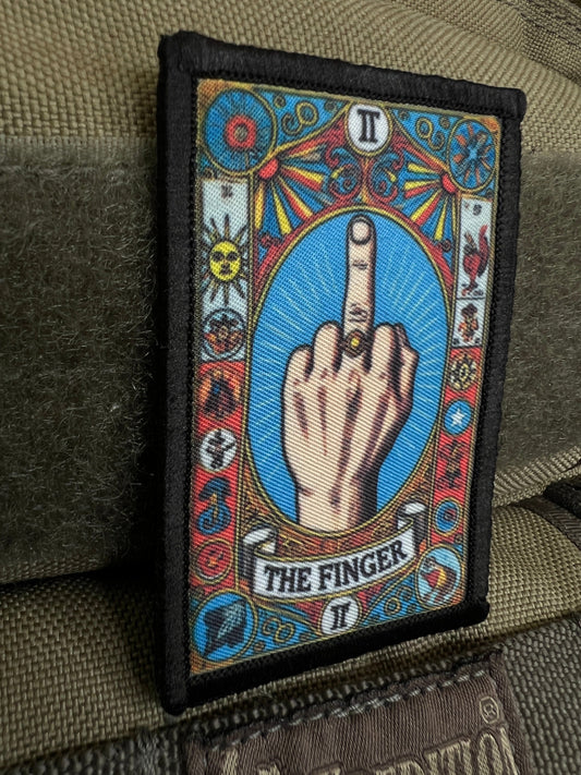 The Finger Tarot Card Funny Morale patch