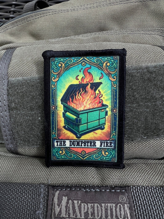 The Dumpster Fire Tarot Card Funny Morale Patch