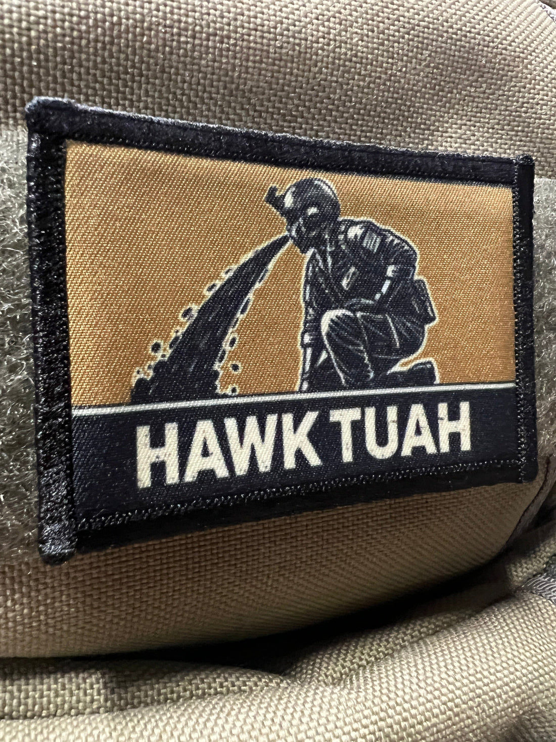 Tactical Hawk Tuah funny morale patch 3