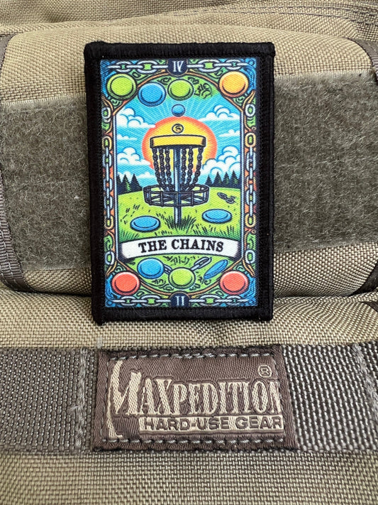 Disc Golf "The Chains" Tarot Card Morale Patch