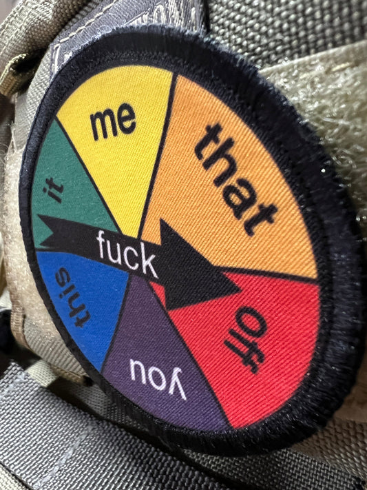 The Hilarious "F* Spinner Wheel" Velcro Morale Patch: Where Laughter Takes the Wheel**