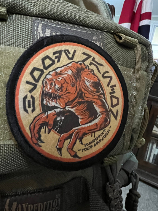 Unleash the Beast with the Bloody Rancor Coaster Velcro Morale Patch