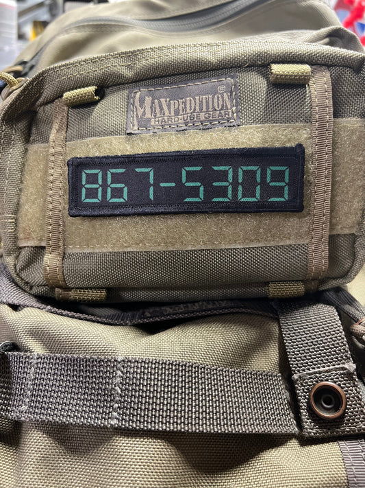 Up Nostalgia with Redheadedtshirts.com's "867-3509" Velcro Morale Patch!
