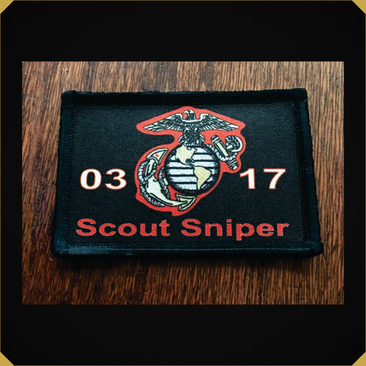 0317 USMC Marine Scout Sniper Gunner Morale Patch