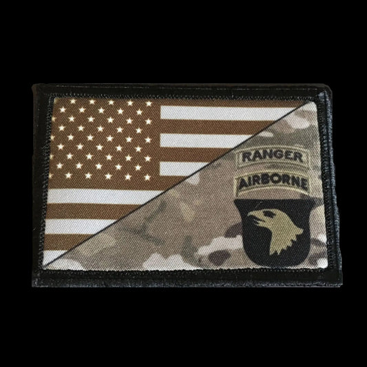 101st Screaming Eagles AIRBORNE RANGERS Multicam Morale Patch