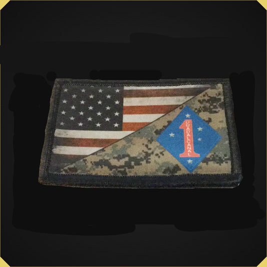 1st Marines / USA Flag Morale Patch