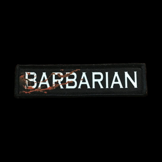 Barbarian (with Blood Splatter) 1x4 Morale Patch