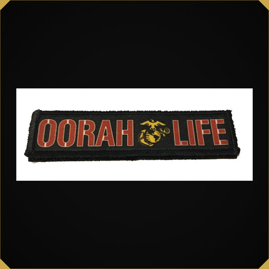 1x4 "Oorah Life" Marines USMC Morale Patch