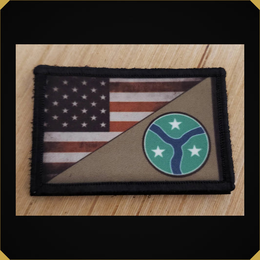 278th Armored Cavalry Regiment / USA Flag Morale Patch