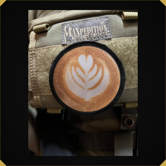 3" Latte Foam Art Morale Patch