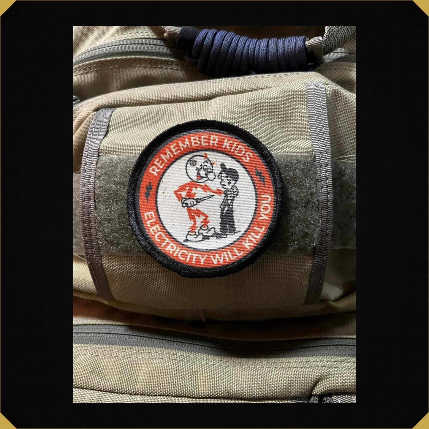 3" Remember Kids Electricity Will Kill You Morale Patch