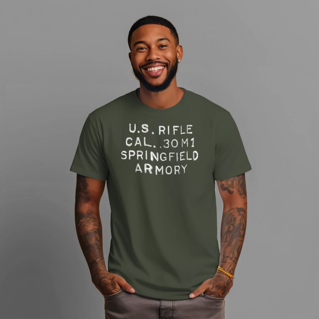 WWII M1 Garand Springfield Armory Receiver Stamp T Shirt