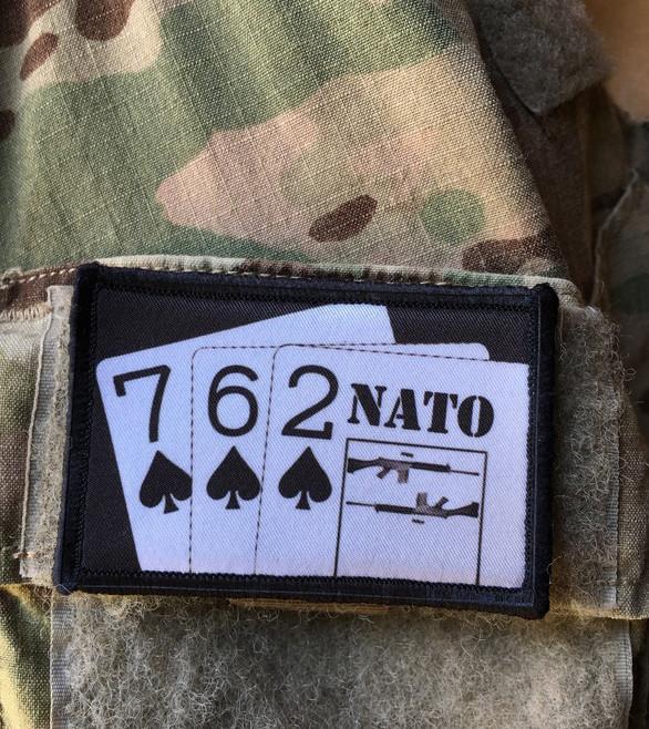 7.62 NATO Playing Cards Morale Patch