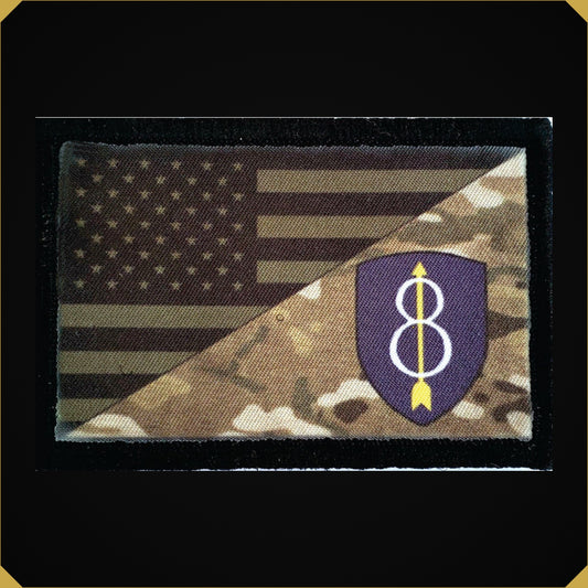8th Infantry Division USA Flag Multicam Morale Patch