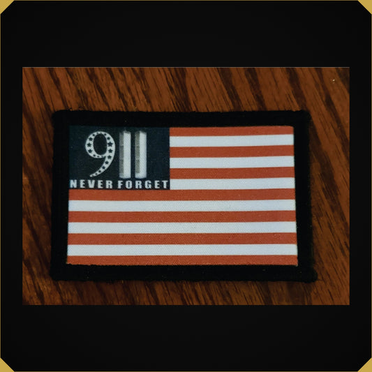 9-11 Memorial USA Flag Morale Patch