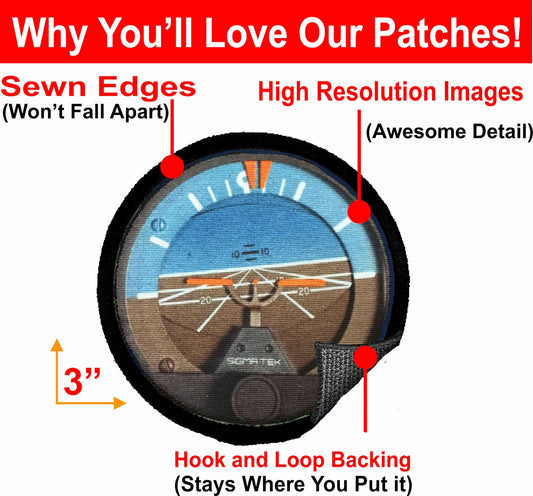 Artificial Horizon Aviation Morale Patch