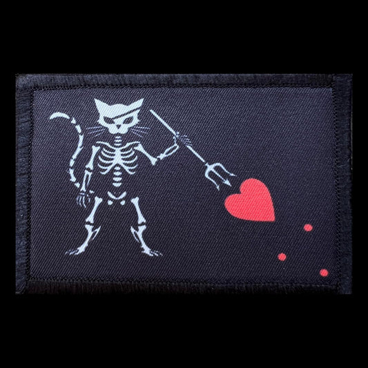 Blackbeard Cat Pirate Flag Morale Patch