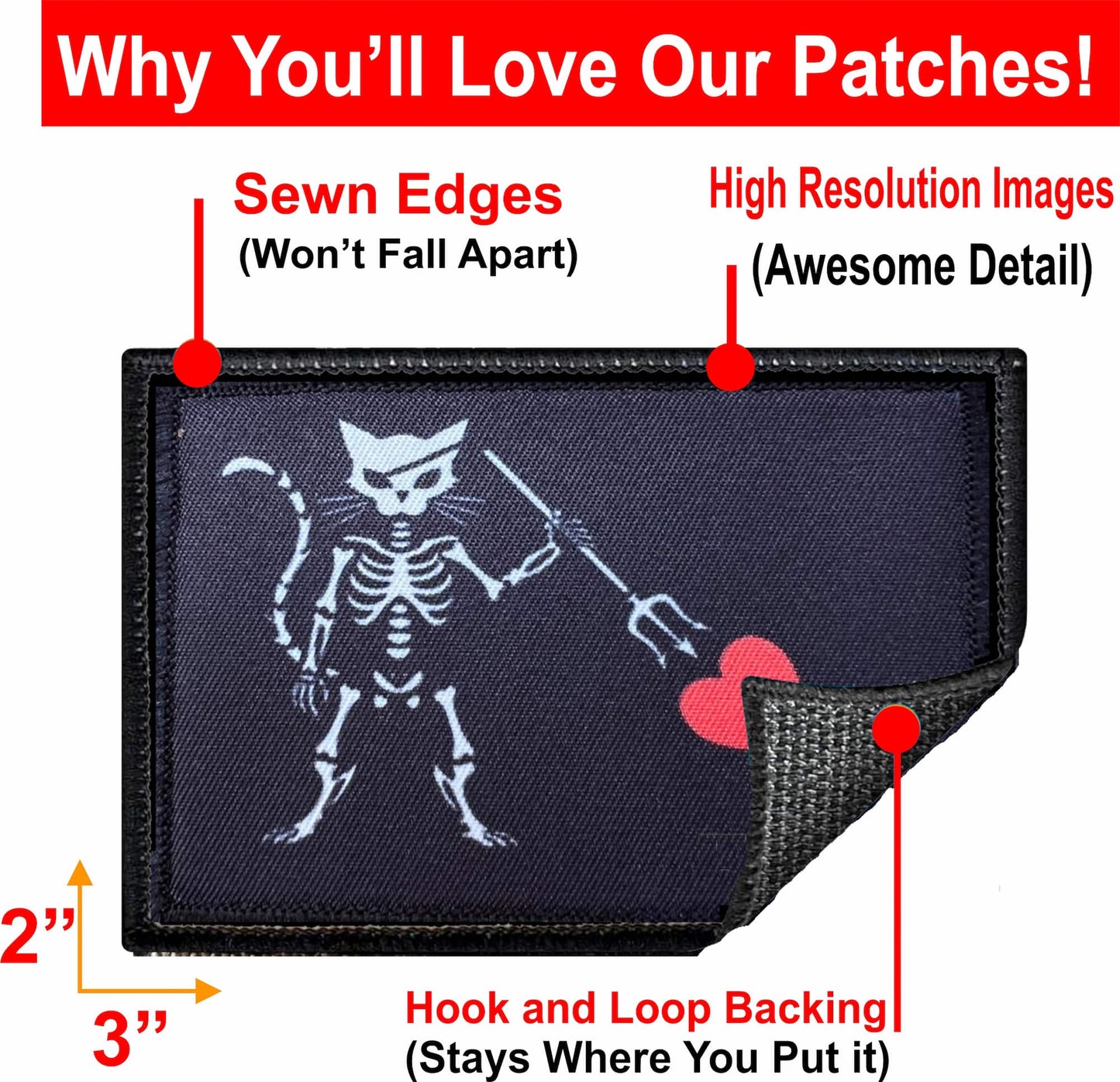 Blackbeard Cat Pirate Flag Morale Patch