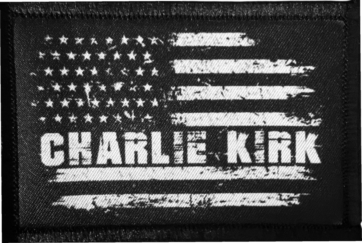 Charlie Kirk Velcro Morale Patch with the text Work Harder Be Better.2x3 hook and loop tactical patch for backpacks, hats, Plate carriers, caps, Tactical vest and molle systems