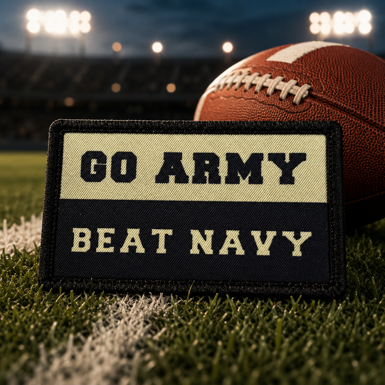 Go Army Beat Navy Football Morale Patch West Point on football field