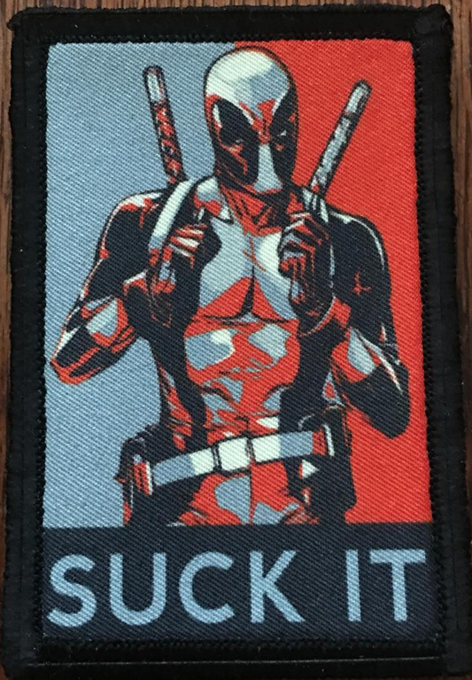 Deadpool 'Suck It' Obama Poster Style Morale Patch